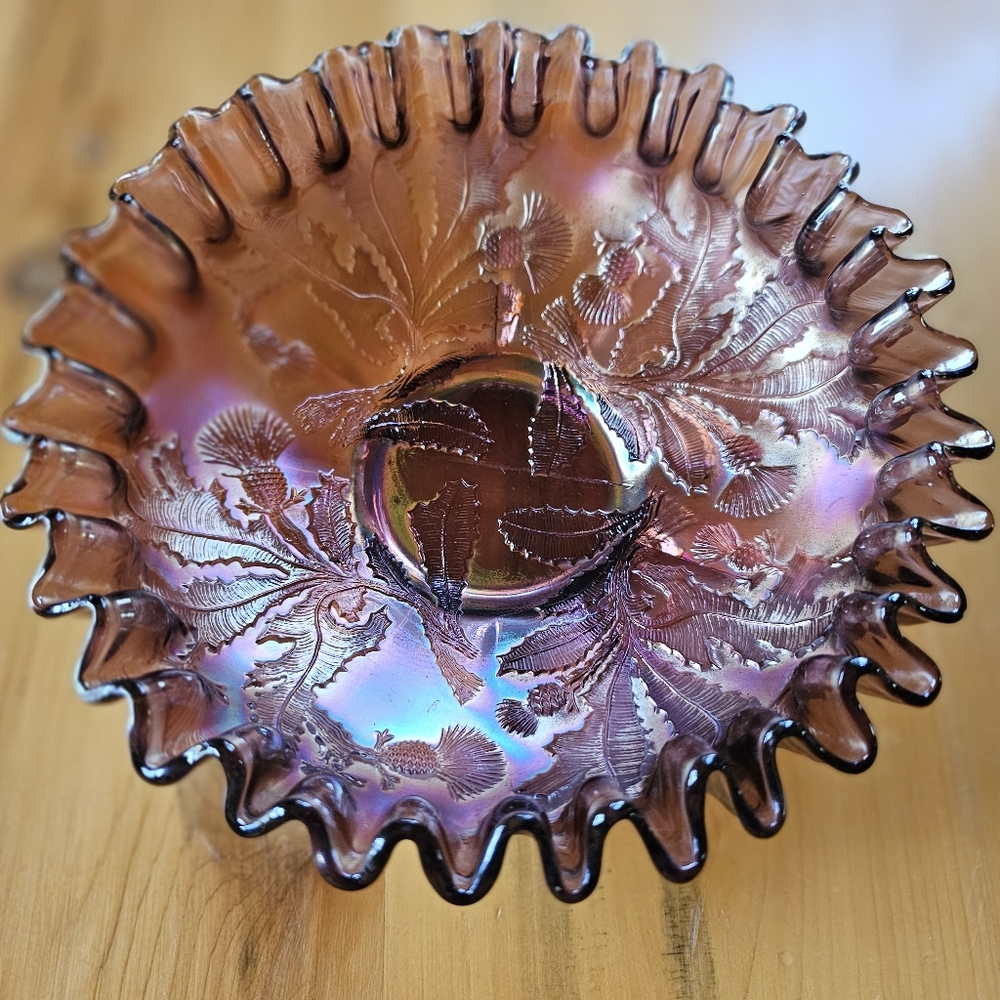 Vintage Fenton Carnival Glass Bowl